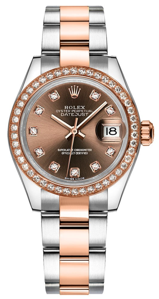 Rolex Lady-Datejust 28 Diamond Gold & Steel Watch 279381RBR-0012