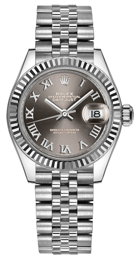 Rolex Lady-Datejust 28 Steel & White Gold Women's Watch 279174-0013