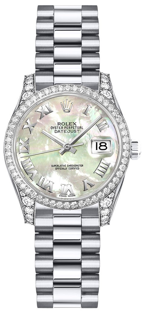 Rolex Lady-Datejust 26 18k White Gold Women's Gold Watch 179159