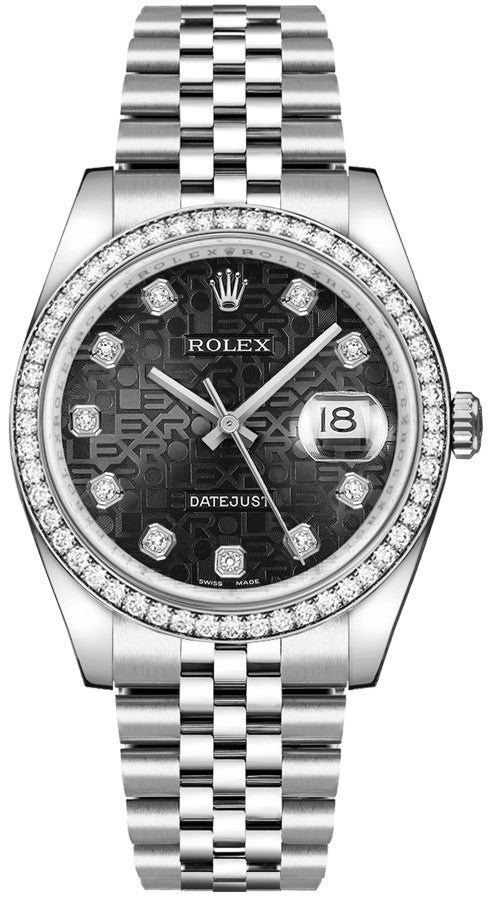 Rolex Datejust 36 Oystersteel & White Gold Diamonds Unisex Watch 116244