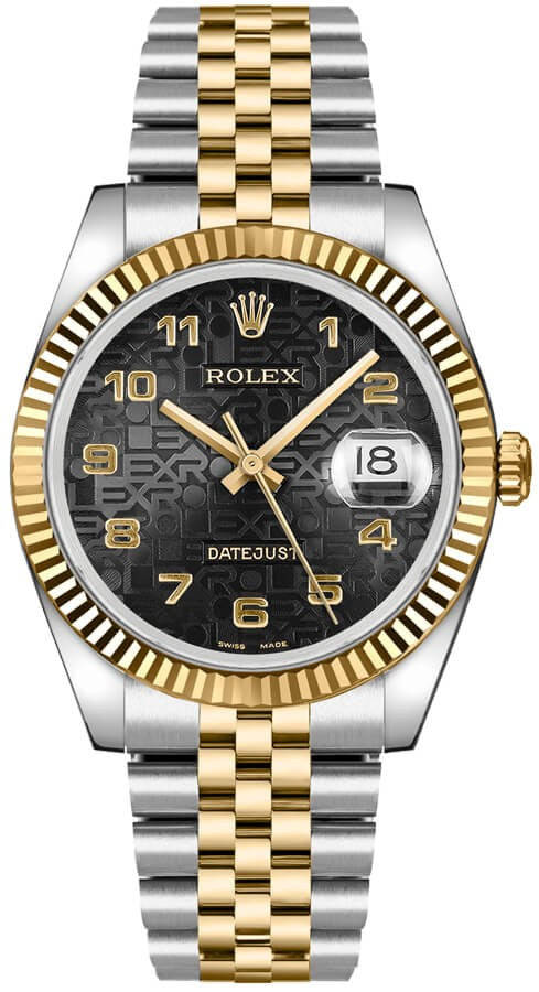 Rolex Datejust 36 Black Jubilee Arabic Dial Unisex Watch 116233