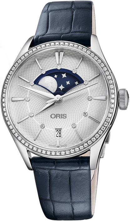 Oris Artelier Grande Lune, Date Diamonds 76377234951LS-Blue