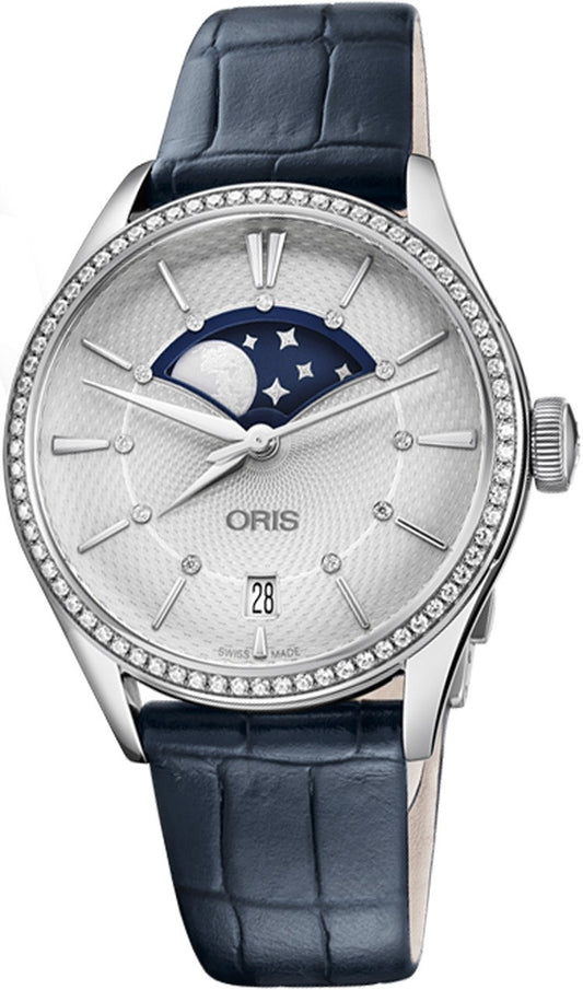 Oris Artelier Grande Lune, Date Diamonds 76377234951LS-Blue