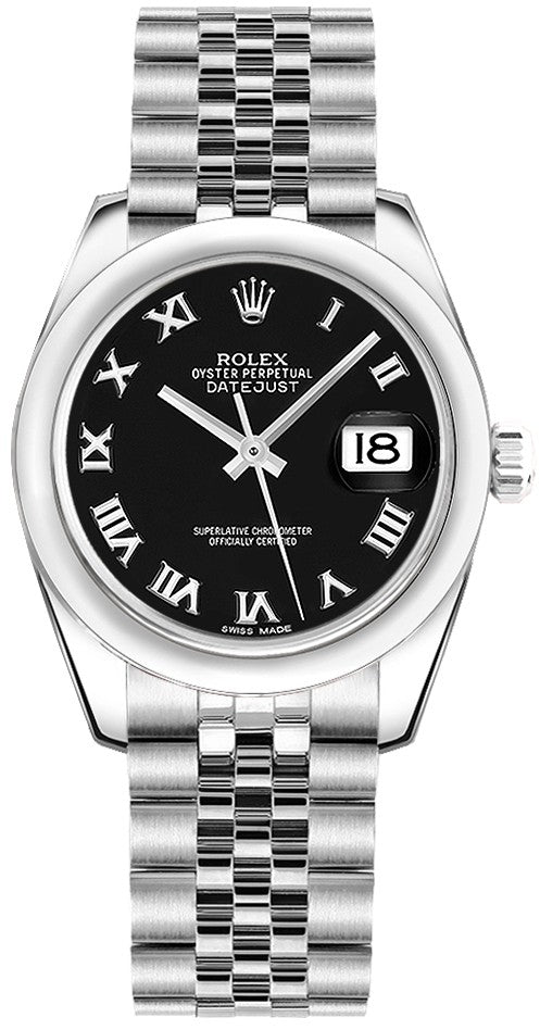 Rolex Datejust 31 Black Dial Stainless Steel Women's Watch 178240