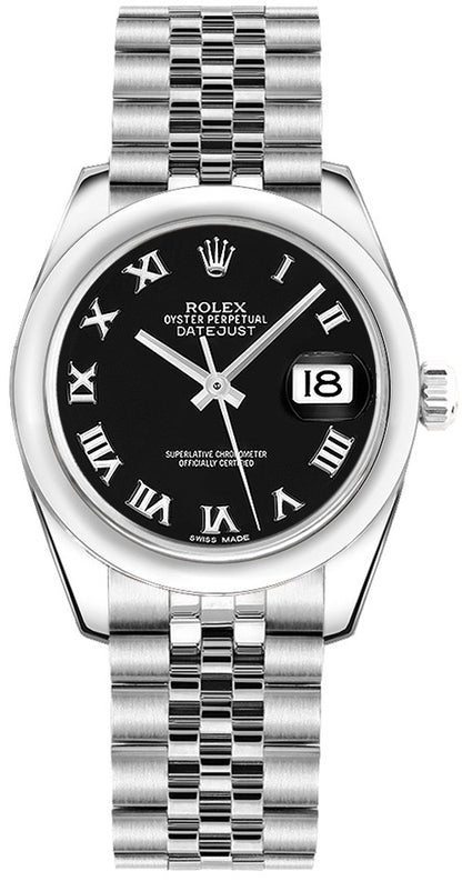 Rolex Datejust 31 Black Dial Stainless Steel Women's Watch 178240