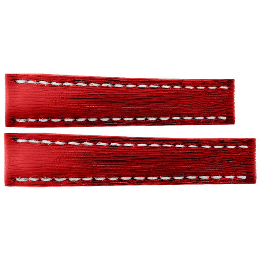 Breitling 16mm Red Calfskin Leather Strap 253X