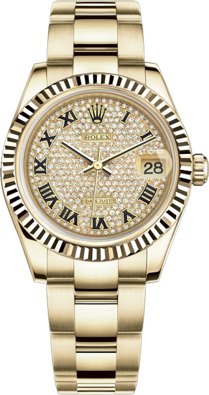 Rolex Datejust 31 Diamond Pave Dial Watch 178278-0135