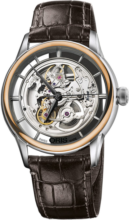 Oris Artelier Skeleton 73476846351LS-BROWN