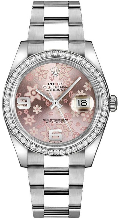 Rolex Datejust 36 Pink Dial Women's Watch 116244