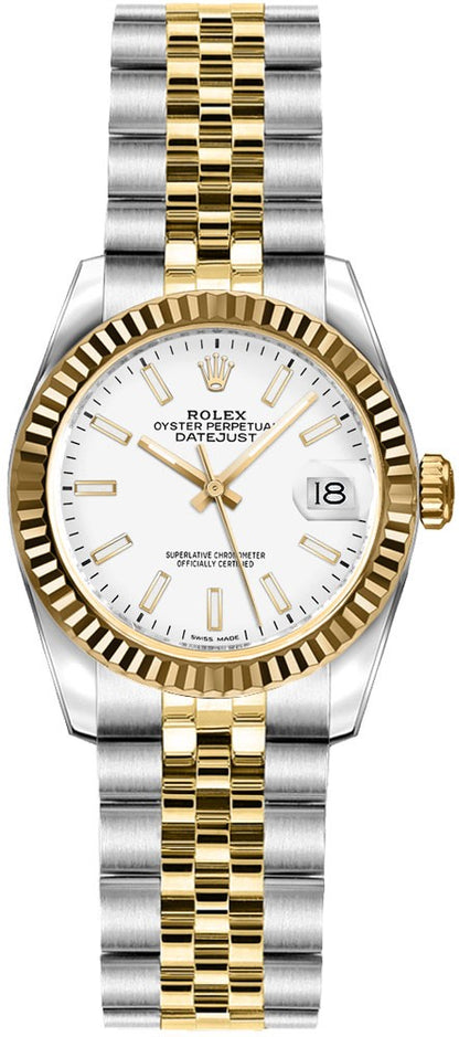 Rolex Lady-Datejust 26 White Dial Jubilee Bracelet Watch 179173