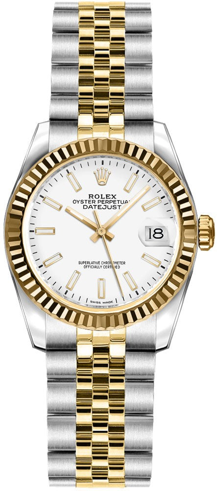 Rolex Lady-Datejust 26 White Dial Jubilee Bracelet Watch 179173