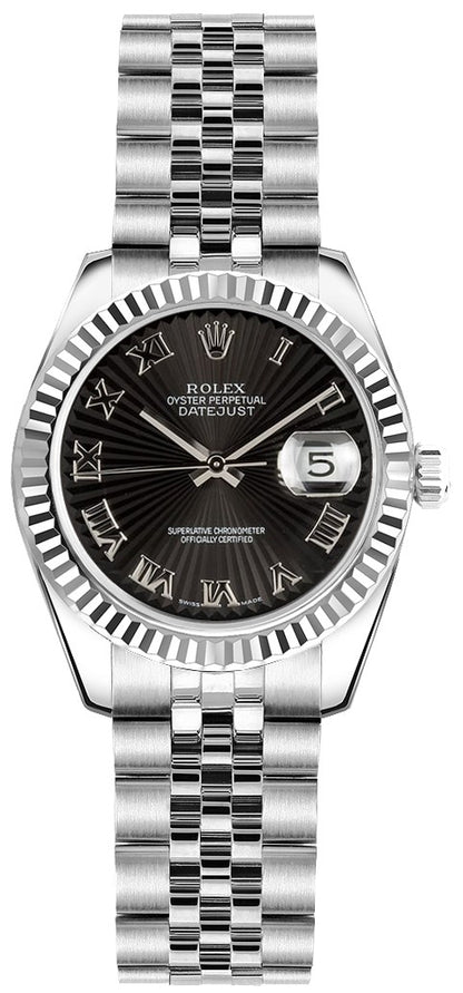 Rolex Lady-Datejust 26 Fluted Bezel Watch 179174