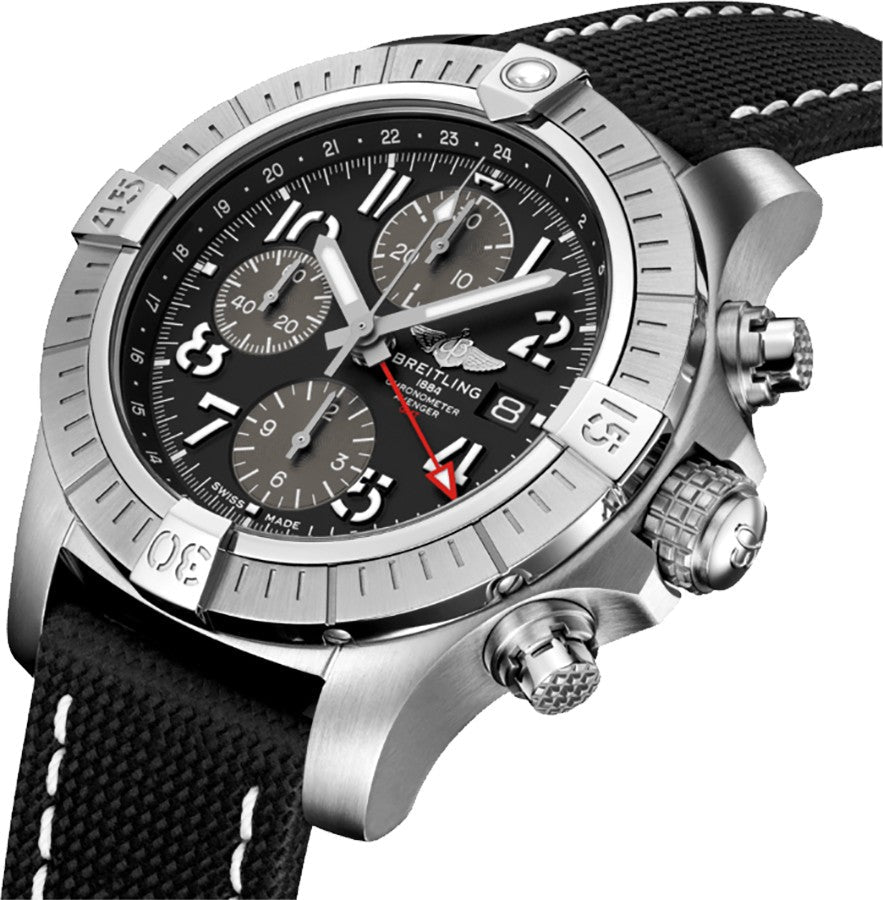 Breitling Avenger Chronograph GMT 45 Steel Men's Watch A24315101B1X1