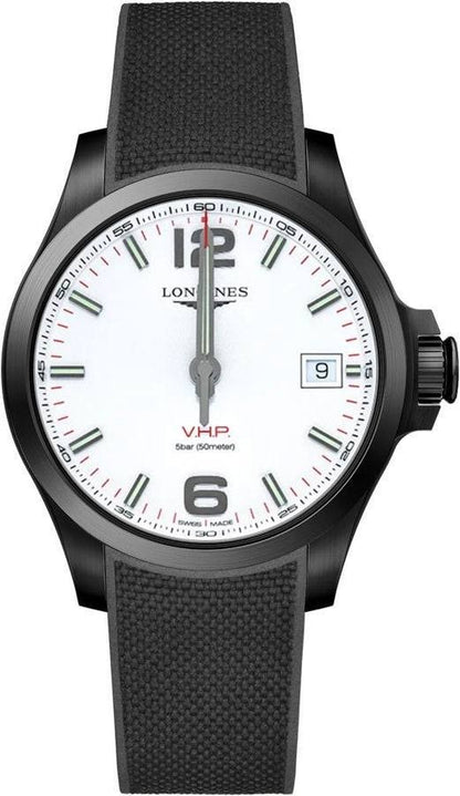 Longines Conquest V.H.P. Black Steel Men's Watch L3.716.2.76.9