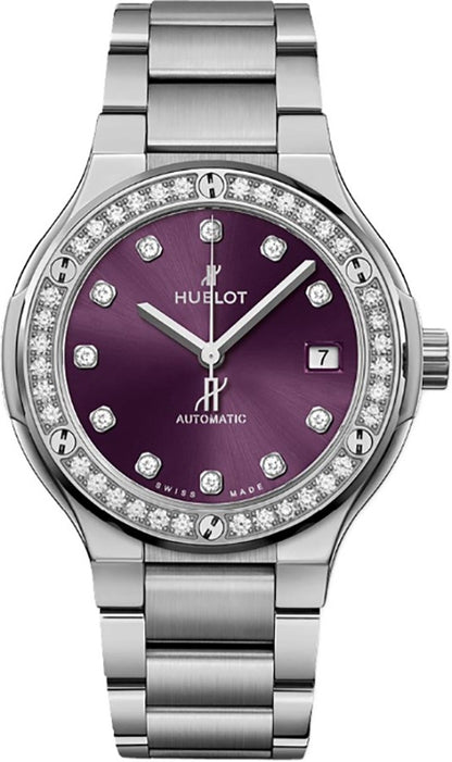 Hublot Classic Fusion Purple Dial Women's Watch 568.NX.897V.NX.1204