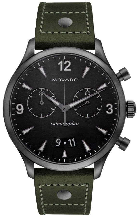 Movado Heritage Men's Black Dial Watch 3650029