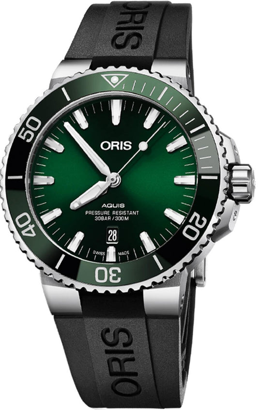 Oris Aquis Date Green Dial Men's Watch 73377304157RS