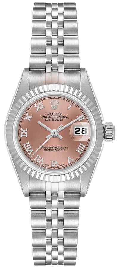 Rolex Lady-Datejust 26 Pink Dial Jubilee Bracelet Women's Watch 69174