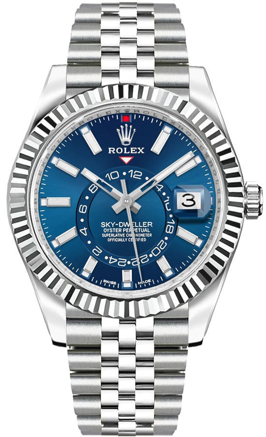 Rolex Sky-Dweller Blue Dial Jubilee Bracelet Men's Watch M326934-0004