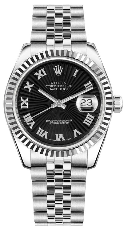 Rolex Datejust 31 Black Dial Automatic Women's Watch 178274