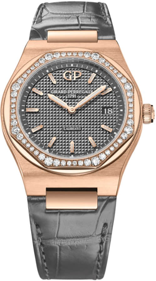 Girard Perregaux Laureato 18k Rose Gold Women's Watch 80189D52A232-CB6A