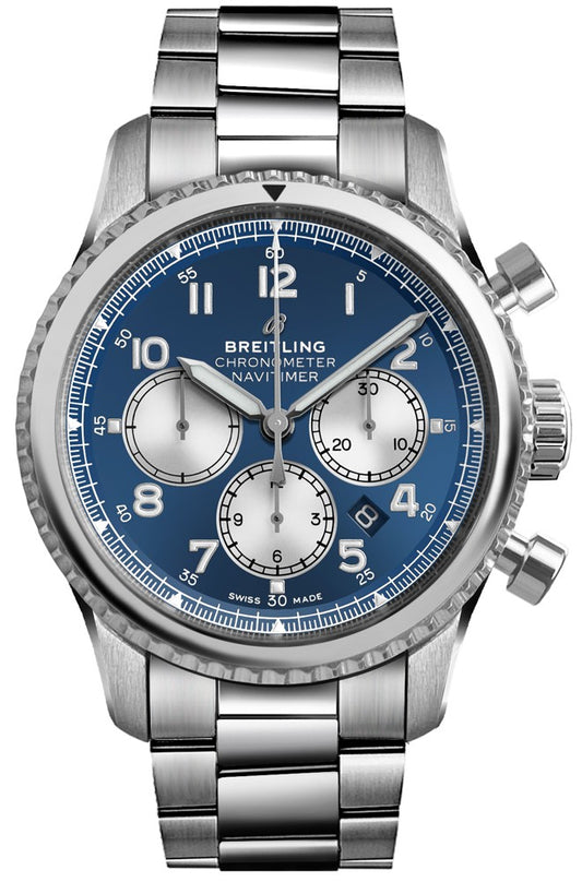 Breitling Navitimer Aviator 8 B01 Chronograph 43 Blue Dial Men's Watch AB0117131C1A1