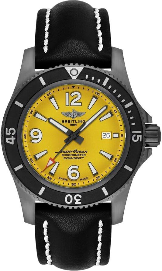 Breitling Superocean Automatic Yellow Dial Men's Watch M17368D71I1X1