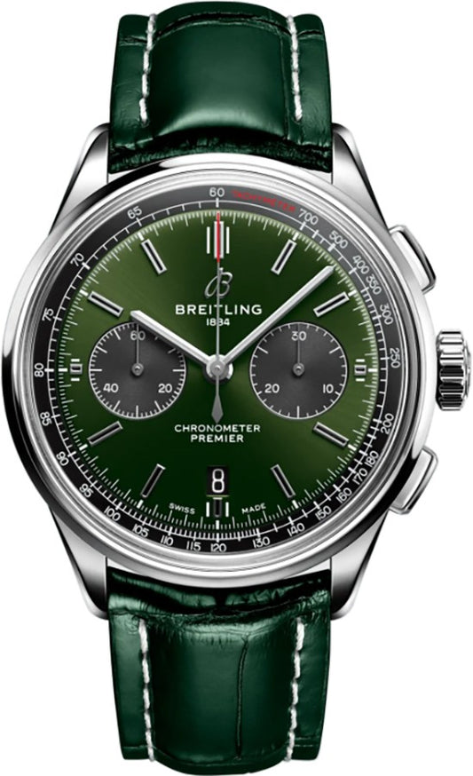 Breitling Premier B01 Chronograph 42 Steel Men's Watch AB0118221L1P2