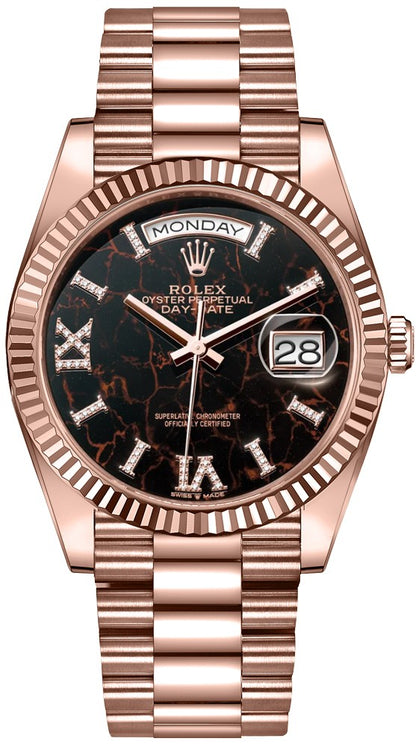 Rolex Day-Date 36 Rose Gold President Unisex Watch 128235-0041