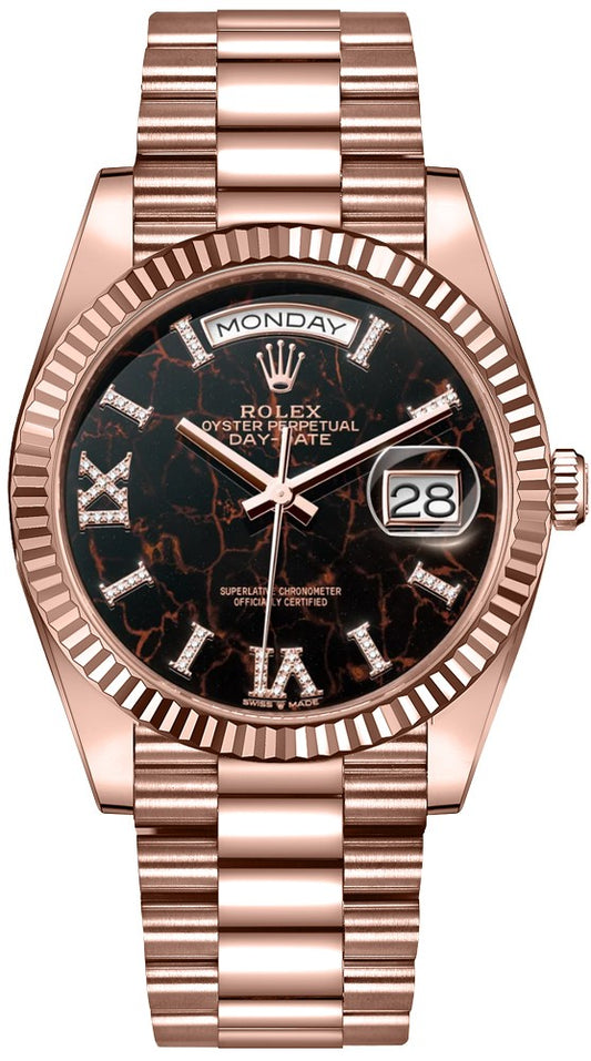 Rolex Day-Date 36 Rose Gold President Unisex Watch 128235-0041