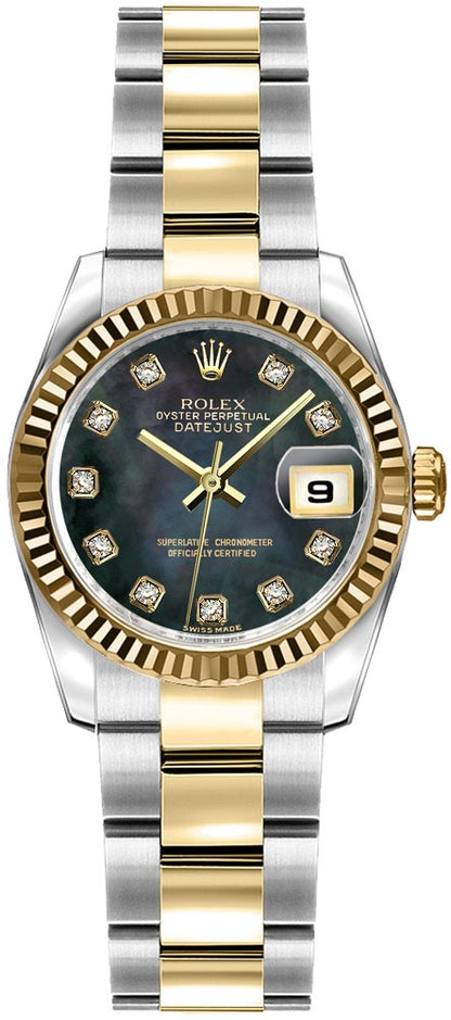 Rolex Lady-Datejust 26 Oyster Bracelet Gold & Steel Women's Watch 179173