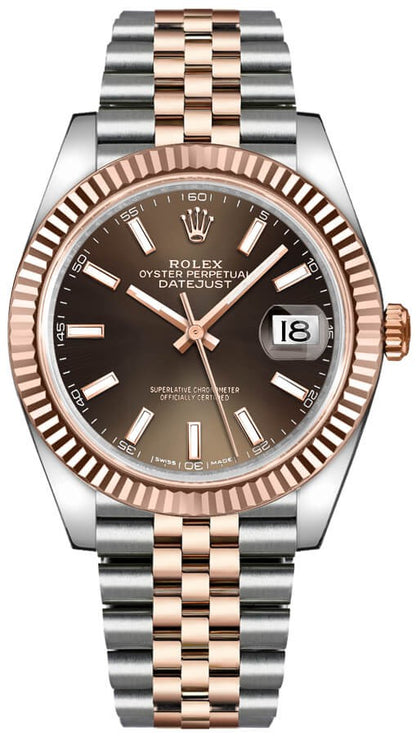 Rolex Datejust 41 Automatic Rose Gold & Steel Watch 126331