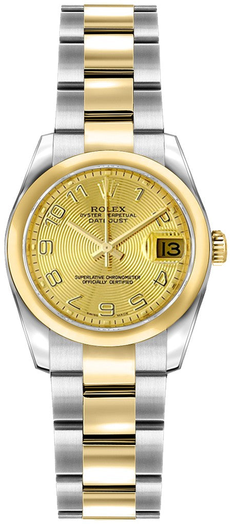 Rolex Lady-Datejust 26 Solid 18K Yellow Gold Women's Watch 179163