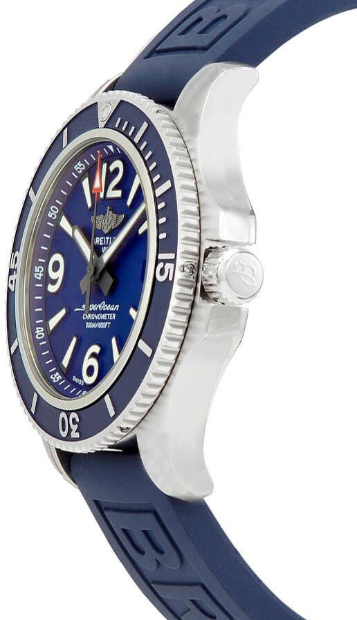 Breitling Superocean 42 Blue Rubber Strap Men's Watch A17366D81C1S2