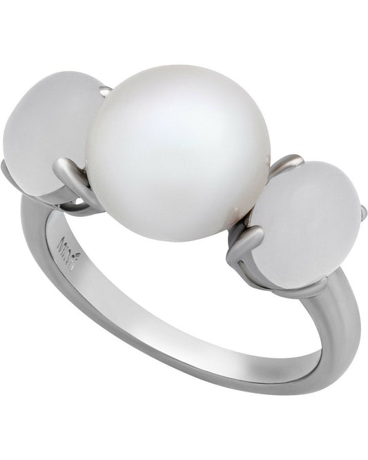 Mimi Milano 18k White Gold Milky Quartz Pearl Ring A262B1QL-49