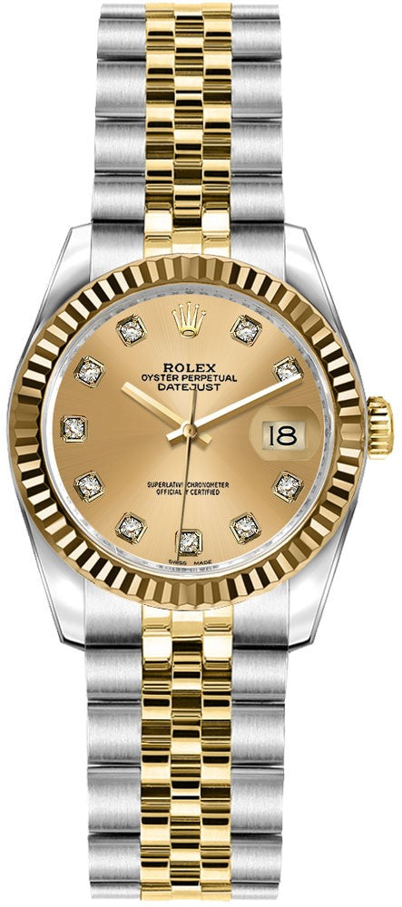 Rolex Lady-Datejust 26 Jubilee Bracelet Gold & Steel Watch 179173