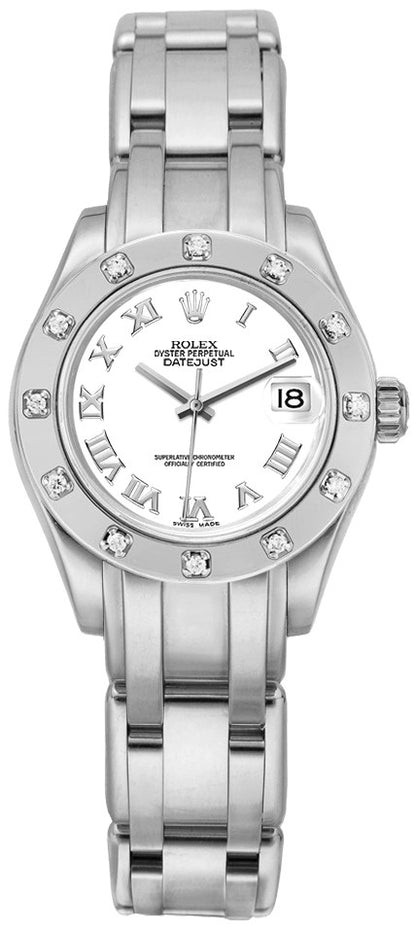 Rolex Pearlmaster Diamond Bezel Women's Watch 80319-0040