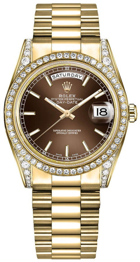 Rolex Day-Date 36 Automatic Solid Gold Watch 118388-0133
