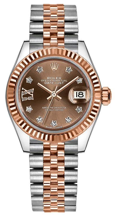 Rolex Lady-Datejust 28 Jubilee Bracelet Gold & Steel Watch 279171-0003