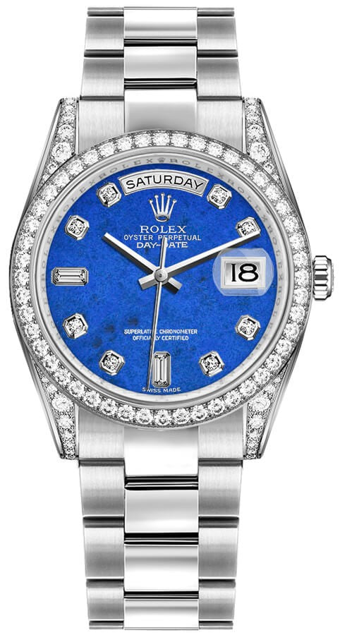 Rolex Day-Date 36 Blue Dial Gold Watch 118389-0086