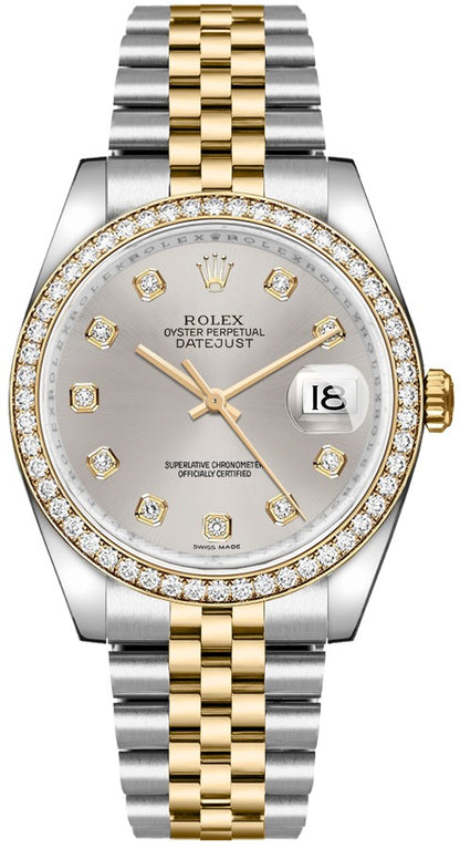 Rolex Datejust 36 Diamond Gold & Steel Watch 116243-0022