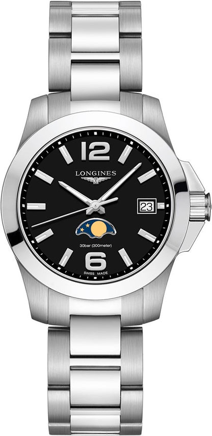 Longines Conquest Quartz Moon Phase Women's Watch L3.381.4.58.6