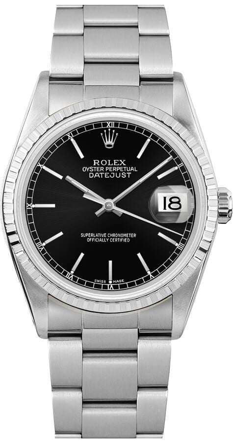 Rolex Datejust 36 Black Dial Oyster Bracelet Automatic Unisex Watch 16220