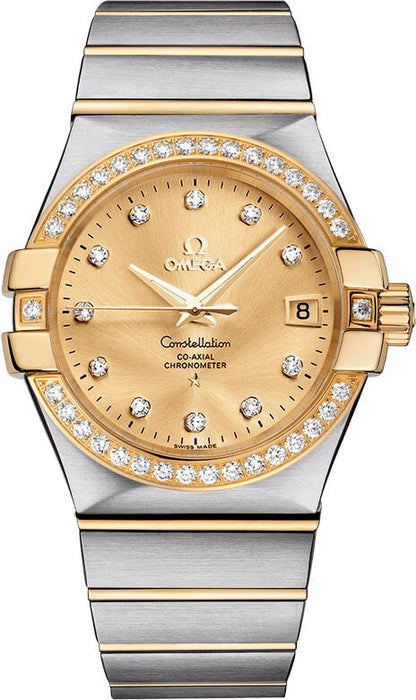 Omega Constellation Gold & Diamond 35mm Women's Watch 123.25.35.20.58.001