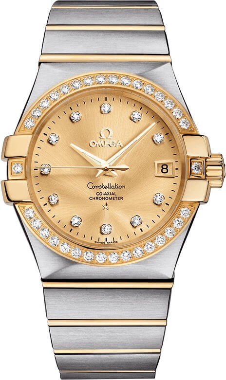 Omega Constellation Gold & Diamond 35mm Women's Watch 123.25.35.20.58.001