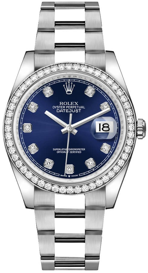 Rolex Datejust 36 Diamond Bezel Unisex Watch 126284RBR-0030