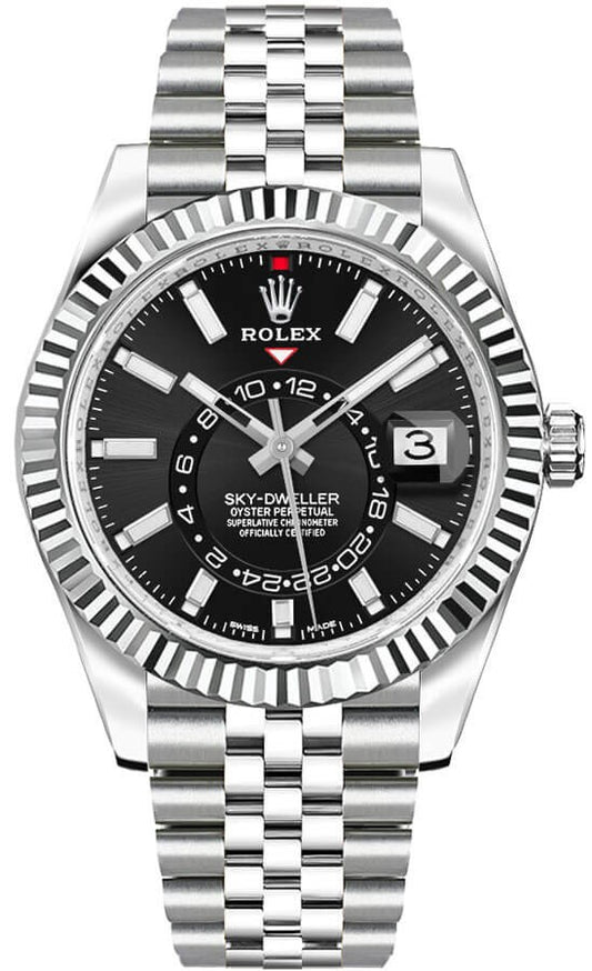 Rolex Sky-Dweller Black Dial Men's Watch 326934-0006