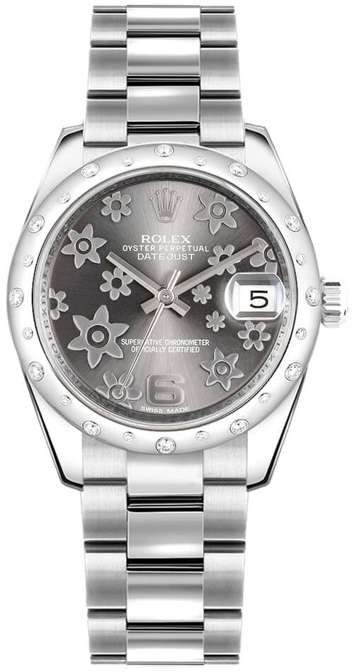 Rolex Datejust 31 White Gold & Steel Ladies Watch 178344-0025