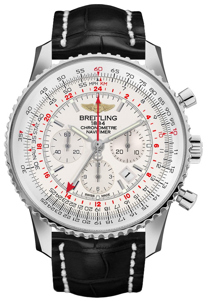 Breitling Navitimer GMT Mercury Silver Dial Men's Watch AB044121/G783-760P