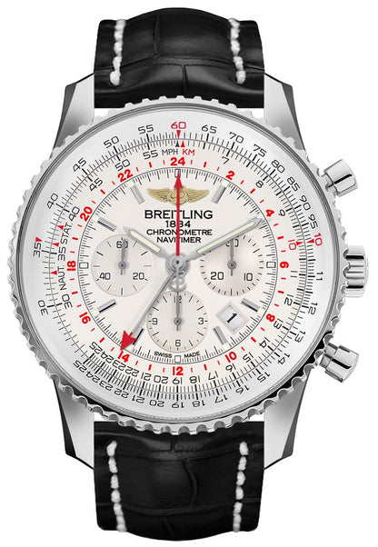Breitling Navitimer GMT Mercury Silver Dial Men's Watch AB044121/G783-760P
